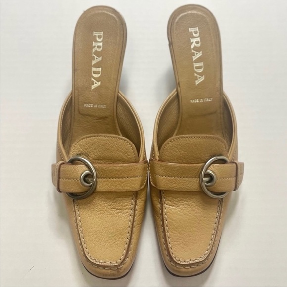 Prada Shoes - Authentic Prada Kitten Heels Shoes Mules